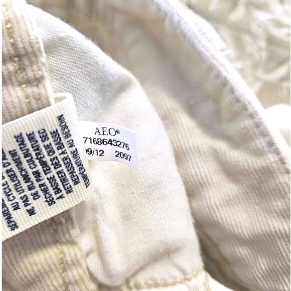 WM AE Low Rise Stretch Corduroy Jeggings  6R Preppy Neutral Scandi Clean Girl - Picture 9 of 9